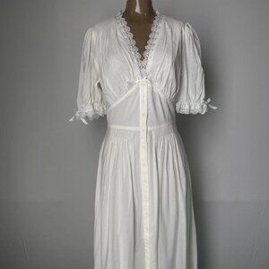 Reformation Women’s Ketra Slim Fit V-Neck Midi Dress Ivory